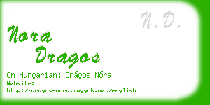 nora dragos business card
