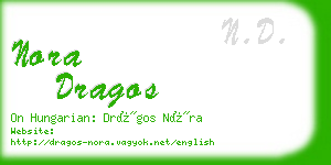 nora dragos business card